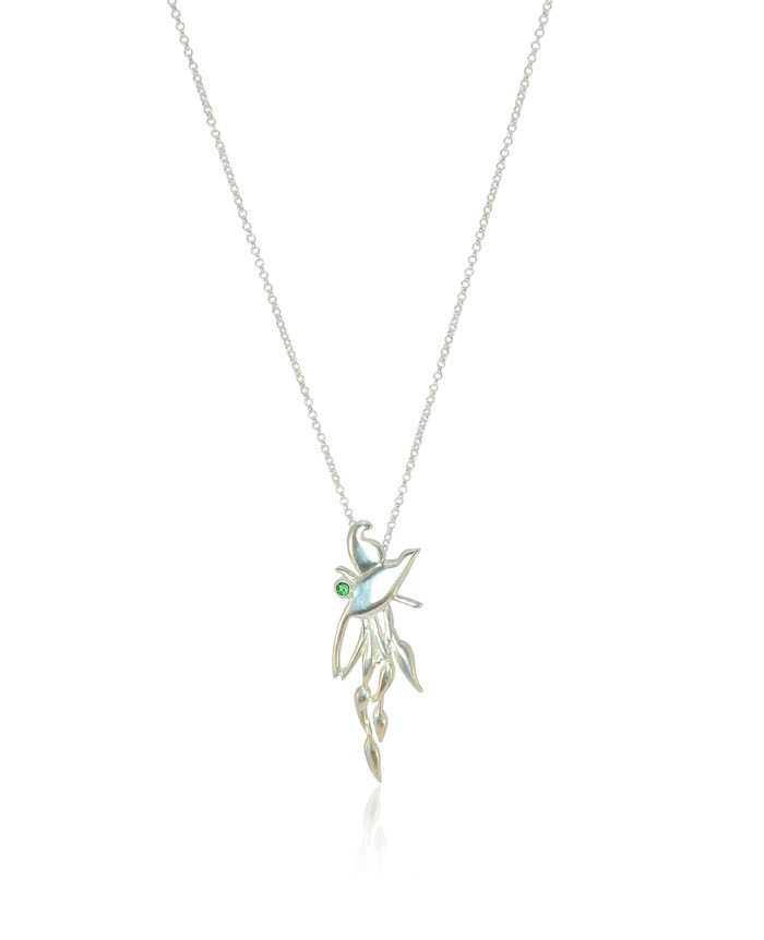 Birds of paradise necklace – silver – Rubiwarren